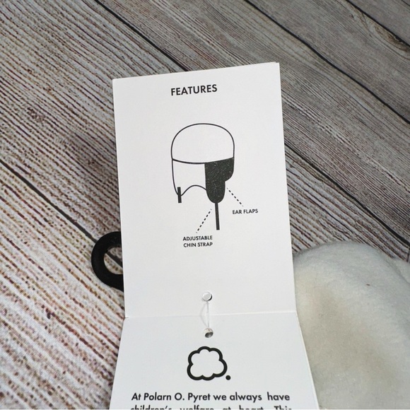 NWT Polarn O. Pyret White Winter Hat Size 4 To 6 Months - Picture 7 of 12